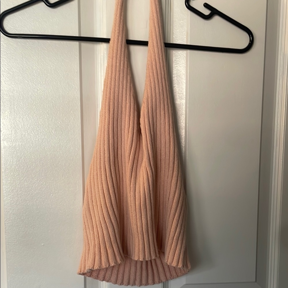 Forever 21 Pink Ribbed Backless Tank Top